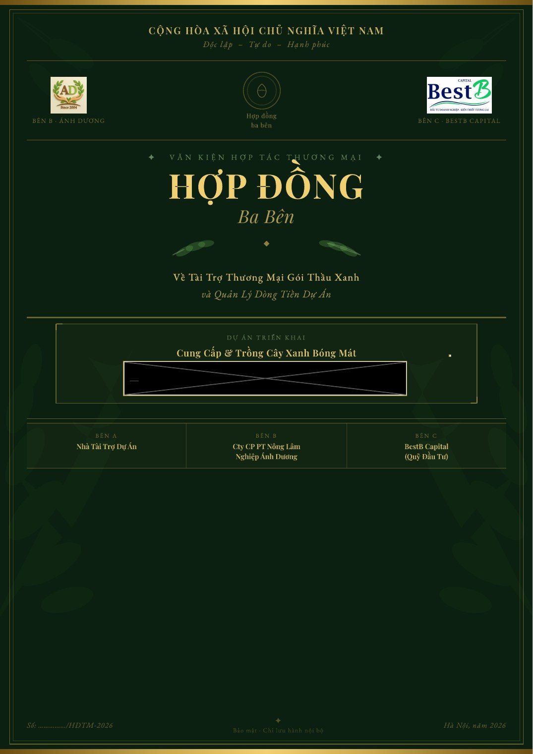 Bìa Hợp Đồng Ba Bên — Ánh Dương · BestB Capital